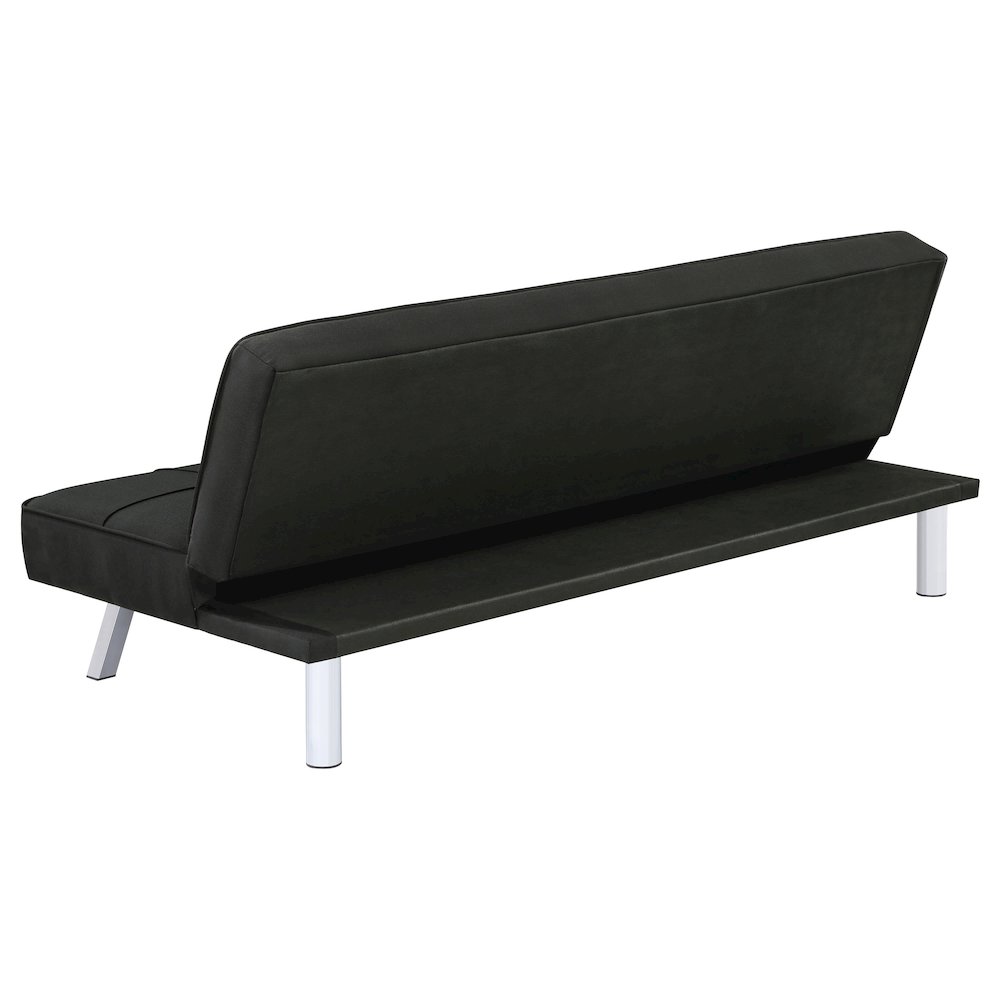 Joel Upholstered Tufted Convertible Sofa Bed Black. Picture 5