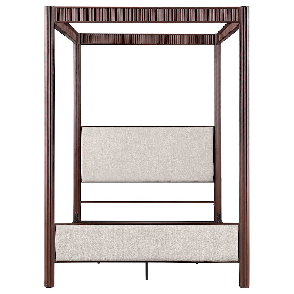 Zimmerlee 89-inch Metal Eastern King Canopy Bed Rust Brown. Picture 3