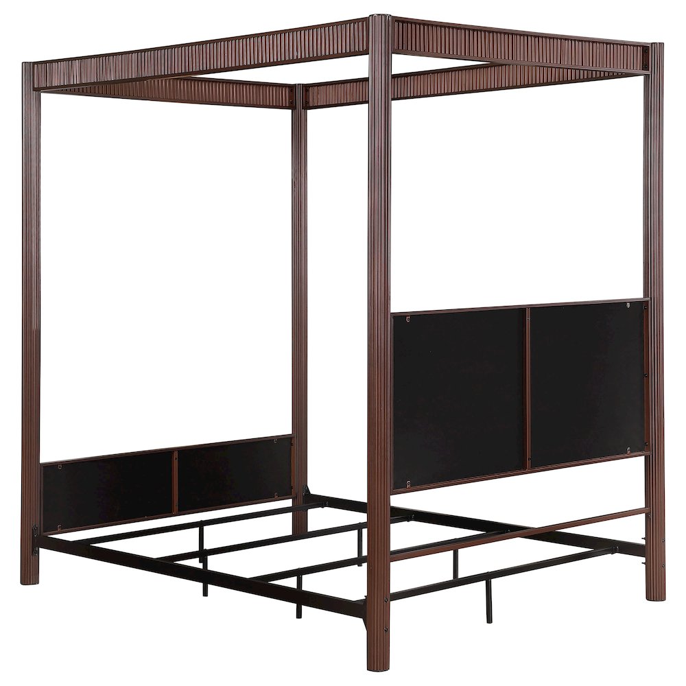Zimmerlee 89-inch Metal Eastern King Canopy Bed Rust Brown. Picture 6