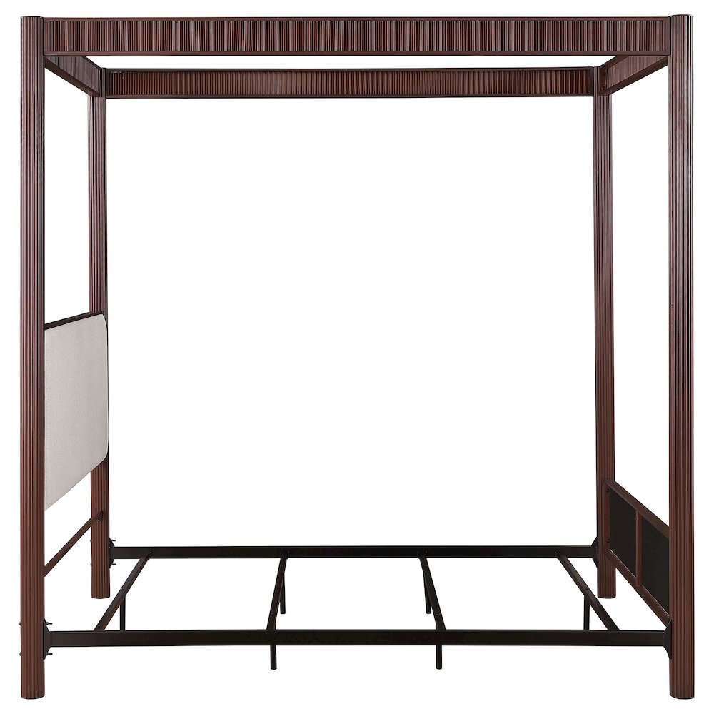 Zimmerlee 89-inch Metal Eastern King Canopy Bed Rust Brown. Picture 8