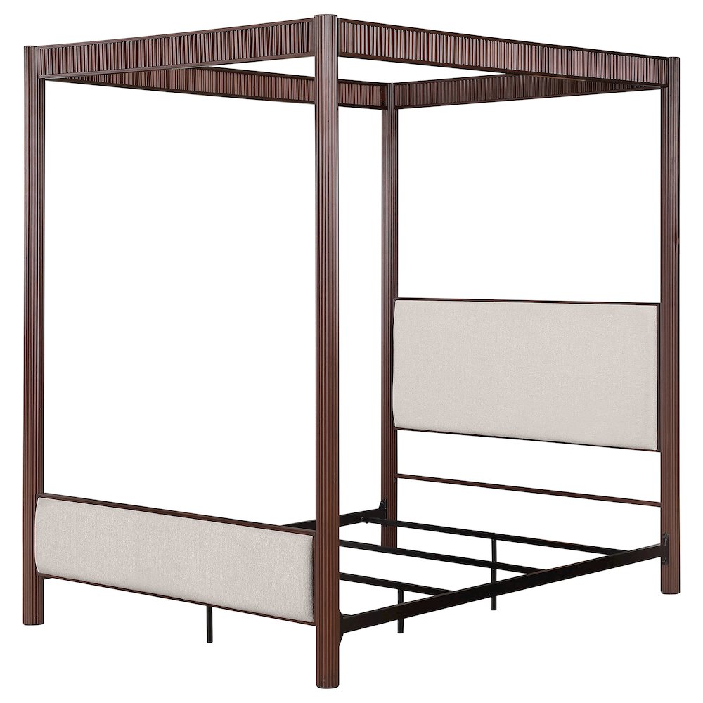Zimmerlee 89-inch Metal Queen Canopy Bed Rust Brown. Picture 4