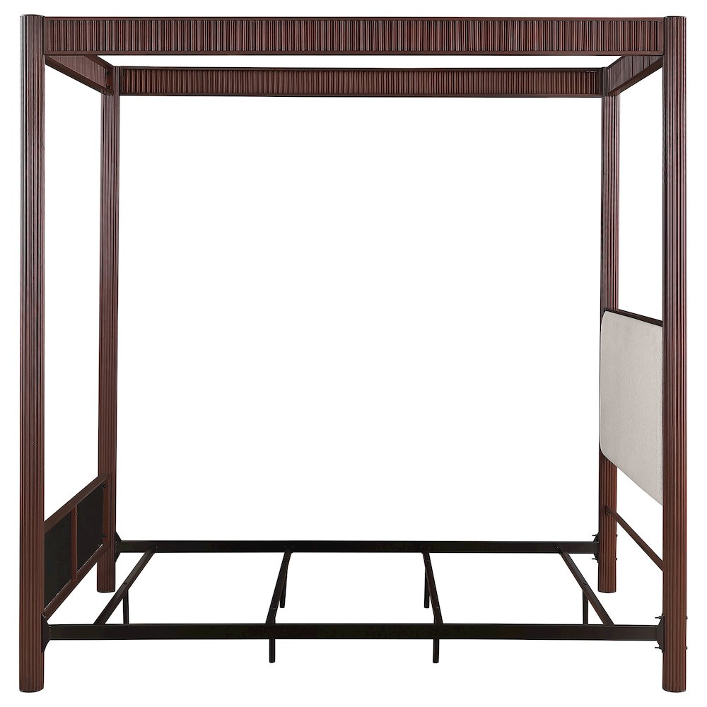Zimmerlee 89-inch Metal Queen Canopy Bed Rust Brown. Picture 5