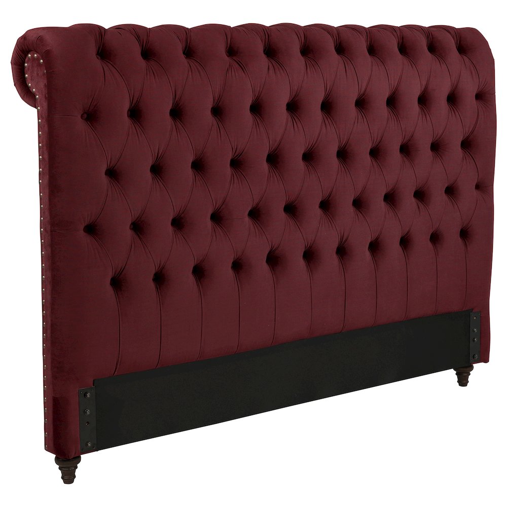 Devon 57-inch Upholstered California King Headboard Wine Red. Picture 2