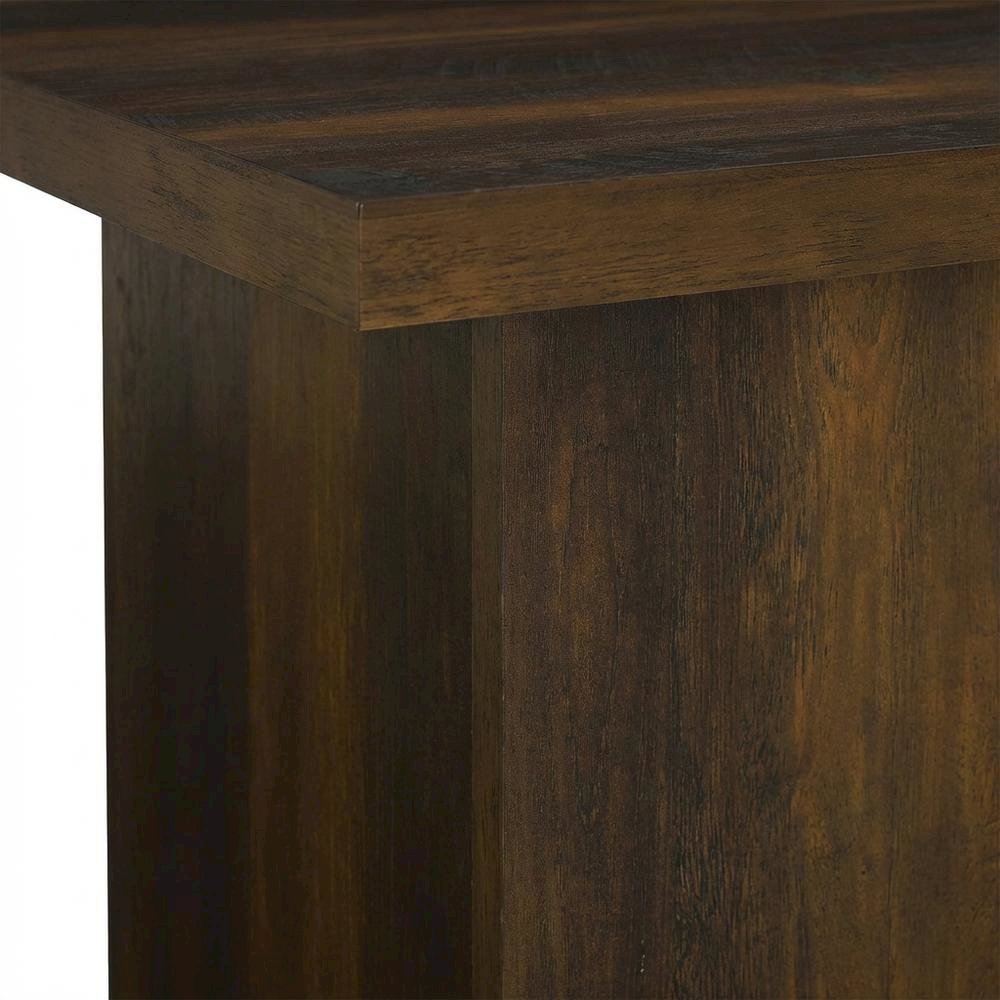 Dark Pine, End Side Table, Square Shape, 100 lbs Weight Capacity. Picture 5
