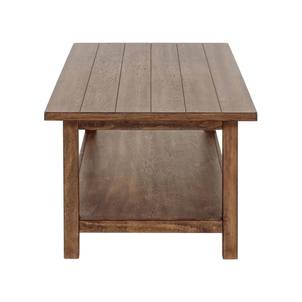 Payne 3-piece Coffee and End Table Set Distressed Brown. Picture 10