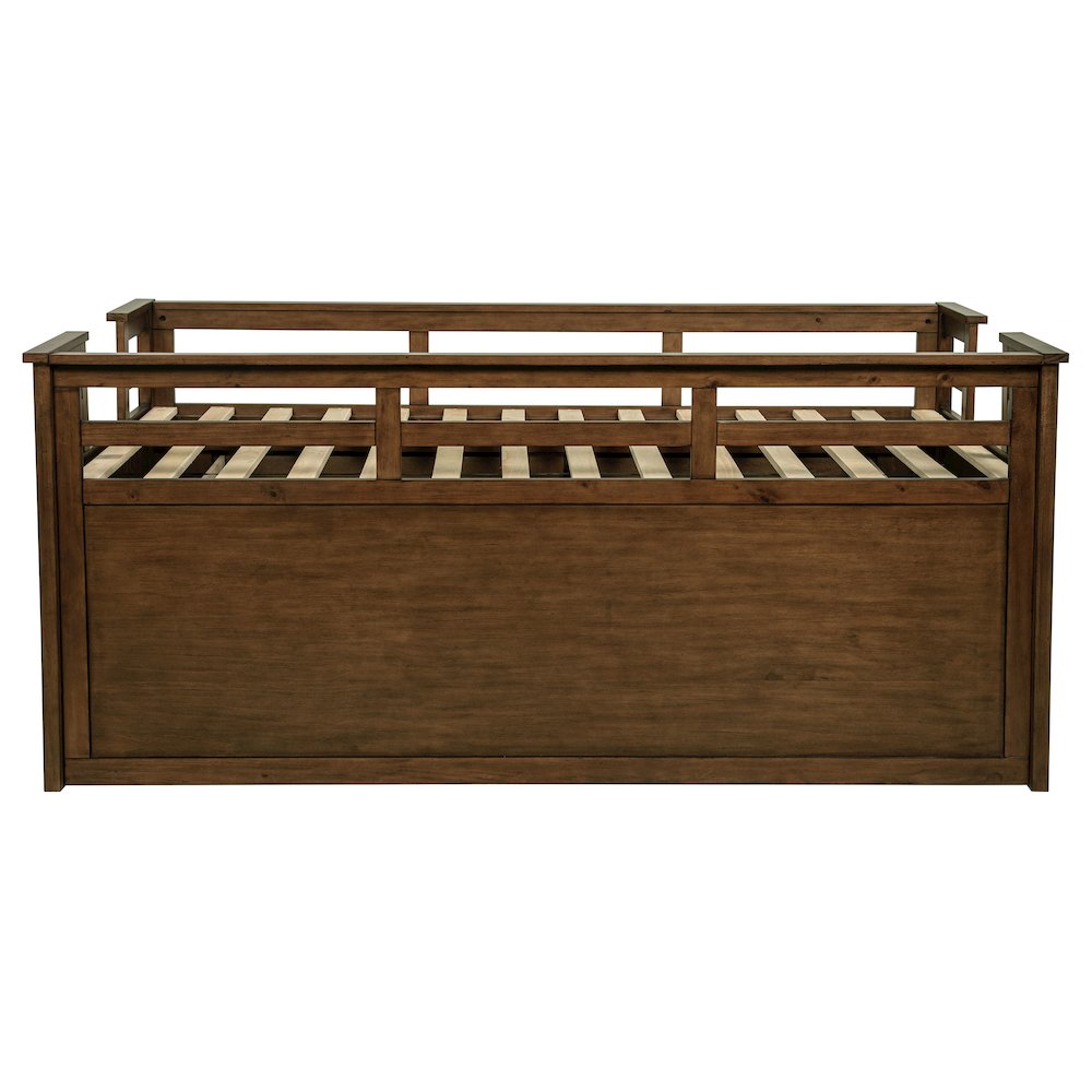 Carlsbad Wood Twin Captains Bed With Trundle Medium Brown. Picture 10