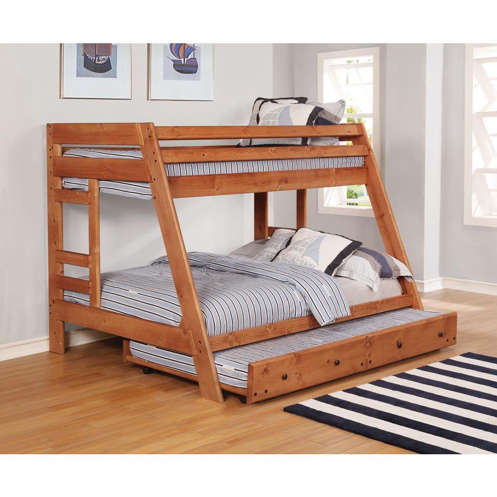 Wrangle Hill Trundle with Bunkie Mattress Amber Wash. Picture 2