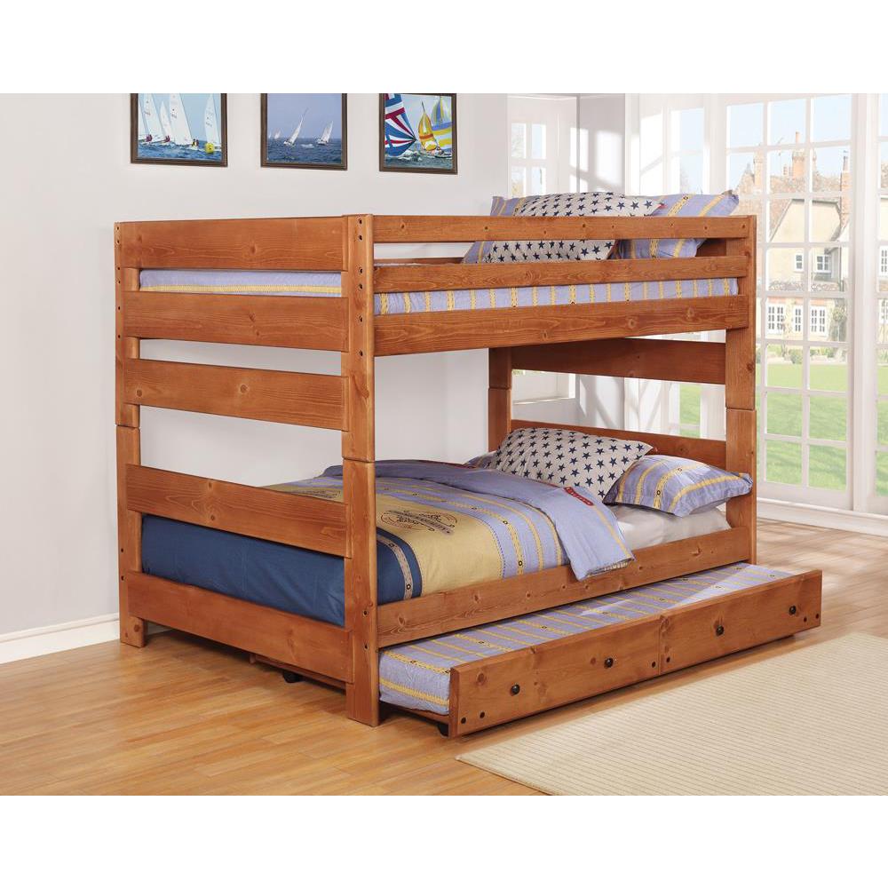 Wrangle Hill Trundle with Bunkie Mattress Amber Wash. Picture 4