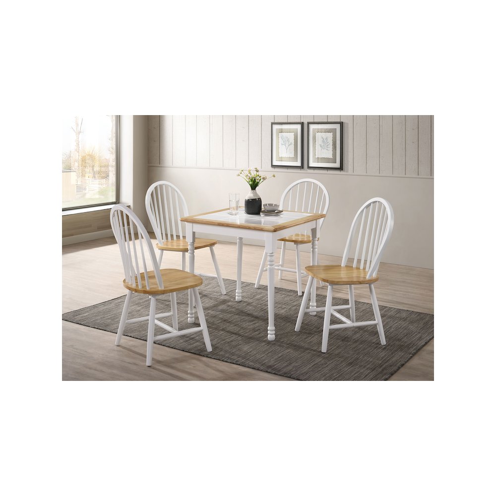 Cinder Wood Dining Side Chair White (Set of 4). Picture 12