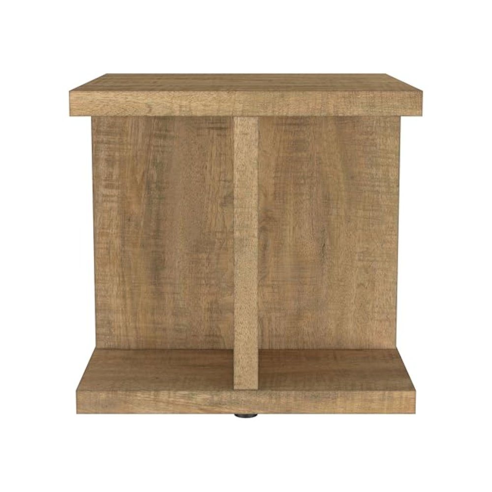 Cortona Square Engineered Wood End Side Table Mango. Picture 4