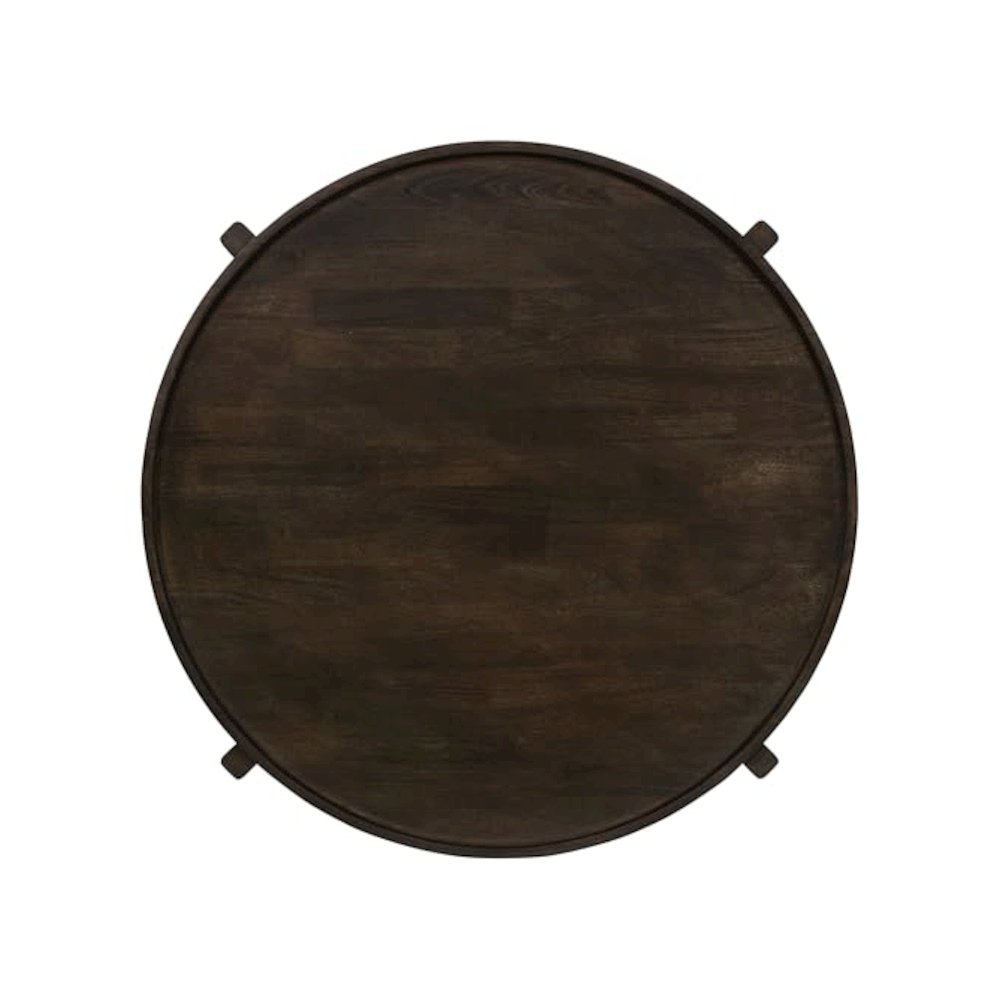 Cota 2-piece Solid Wood Coffee and End Table Set Dark Brown. Picture 10