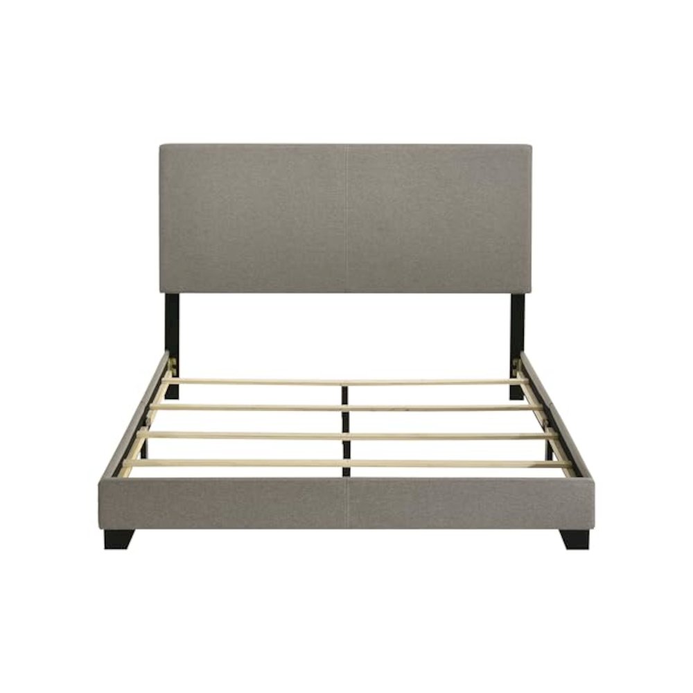 Dorian Fabric Upholstered Queen Panel Bed Taupe. Picture 5