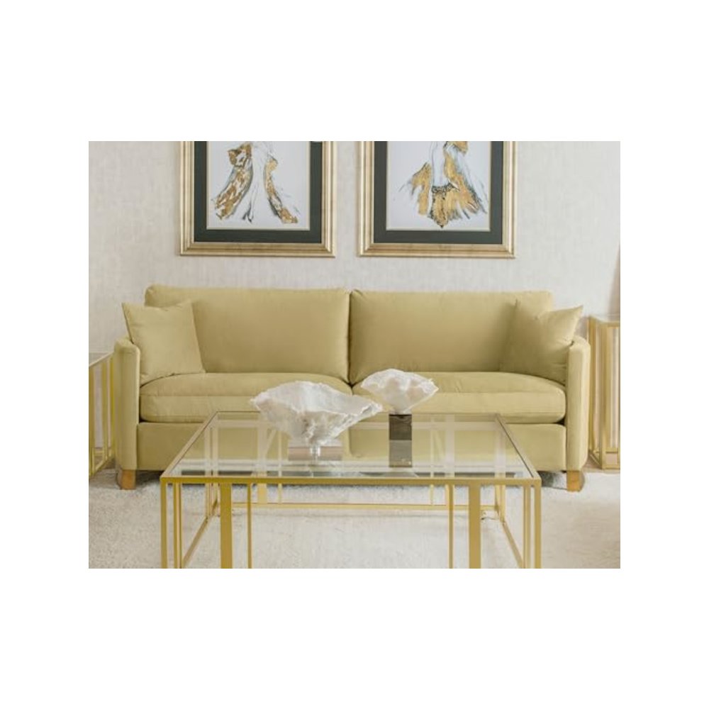 Corliss Upholstered Curved Track Arm Sofa Camel. Picture 2