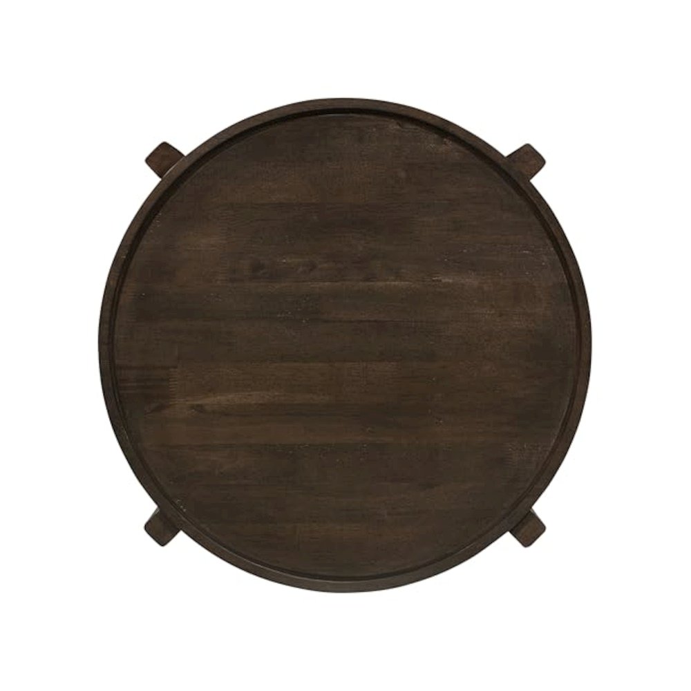Cota 2-piece Solid Wood Coffee and End Table Set Dark Brown. Picture 6