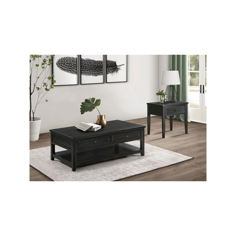 Concord 2-piece Coffee and End Table Set Distressed Java. Picture 2
