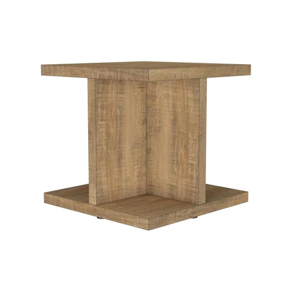 Cortona Square Engineered Wood End Side Table Mango. Picture 1