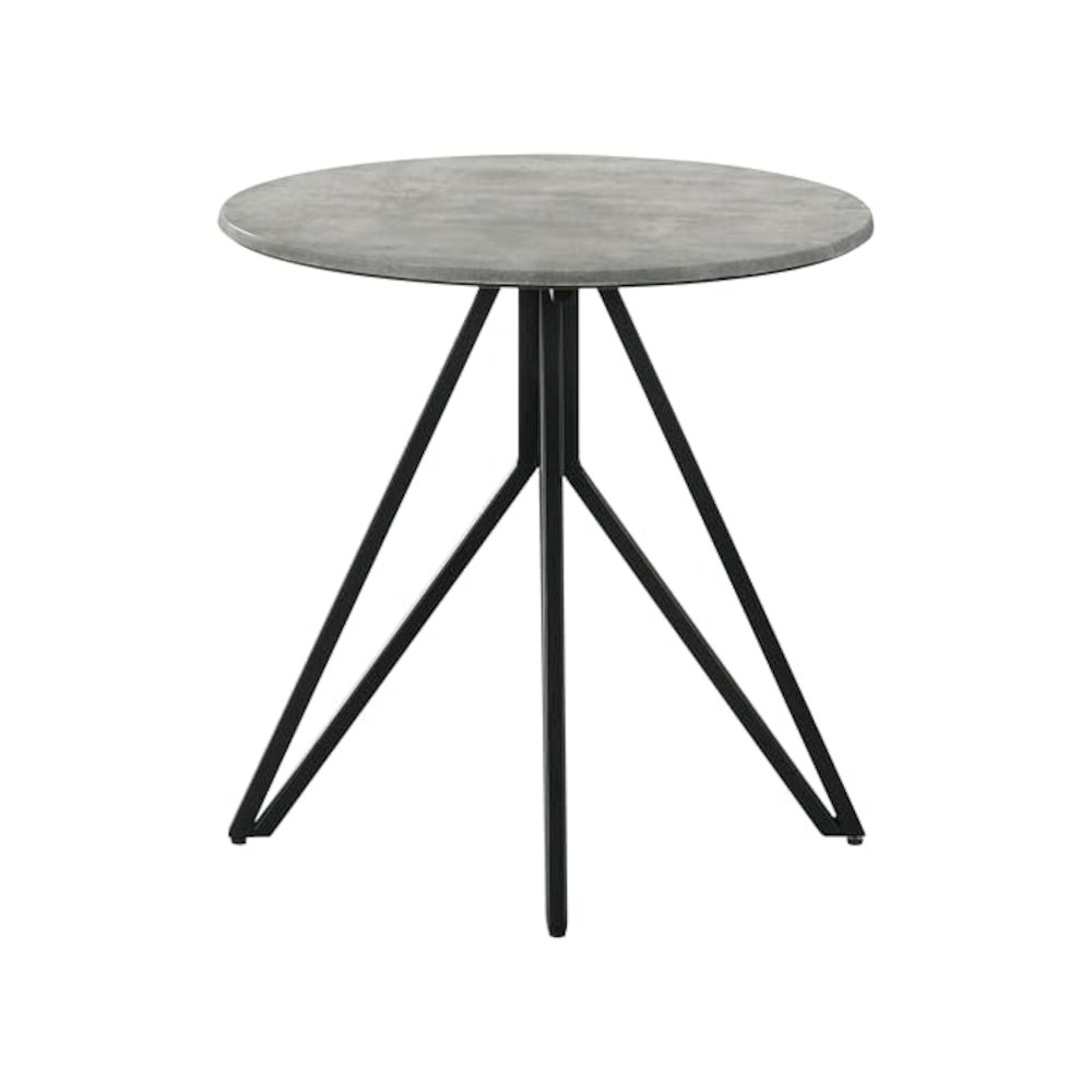 Hadi 3-piece Round SmartTop Coffee and End Table Set Cement. Picture 5