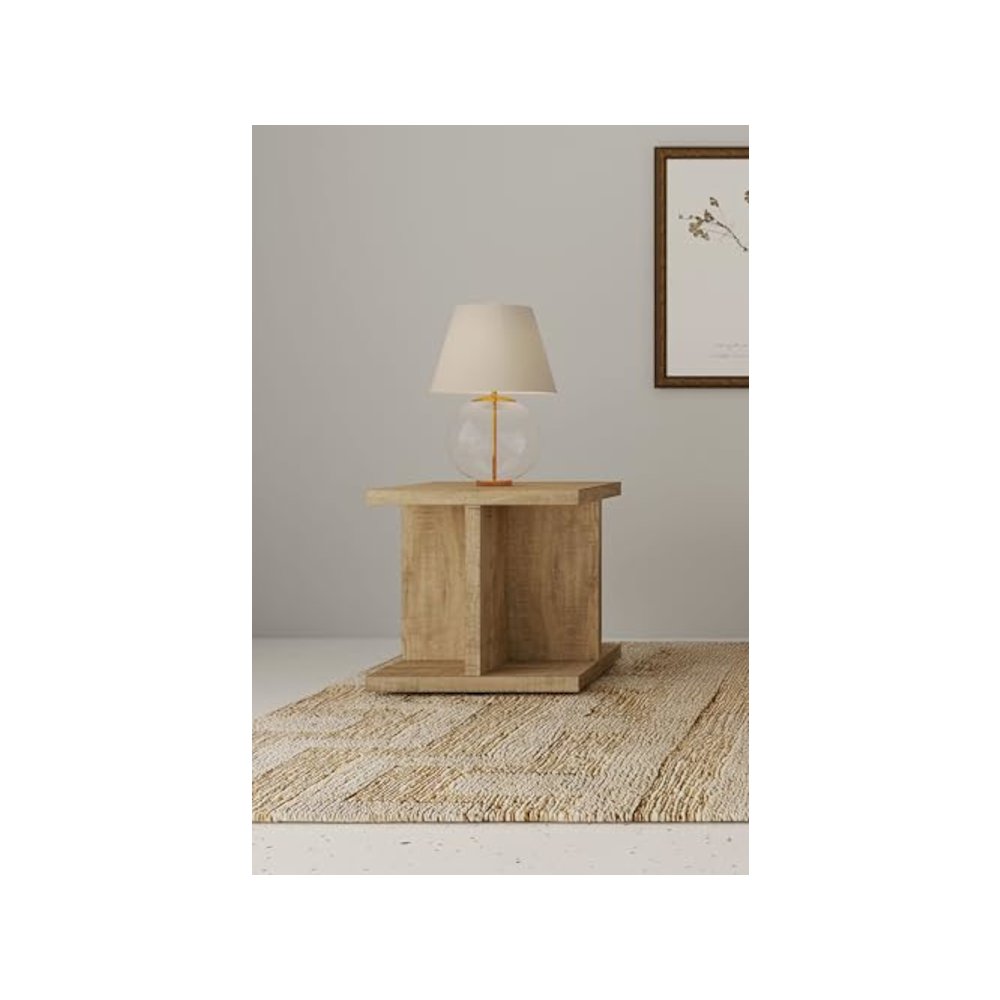 Cortona Square Engineered Wood End Side Table Mango. Picture 2