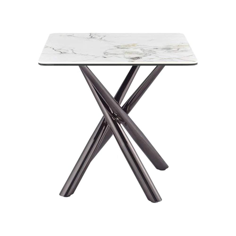 Carvell 2-piece Square Coffee and End Table Set Mirage White. Picture 5