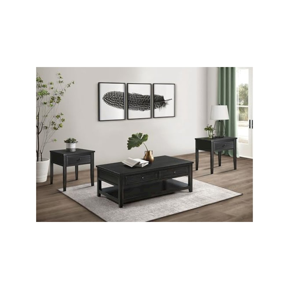 Concord 3-piece Coffee and End Table Set Distressed Java. Picture 2