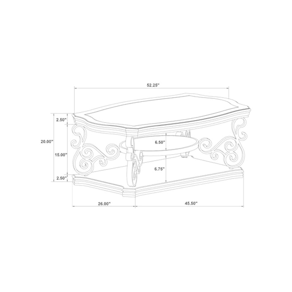 Laney 2-piece Glass Top Coffee and End Table Set Dark Merlot. Picture 11