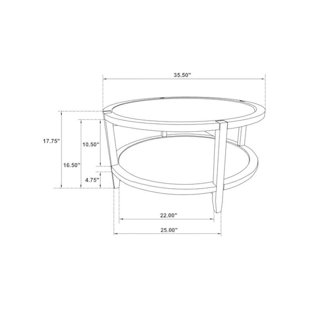 Camillo 3-piece Round Coffee and End Table Set Maple. Picture 12