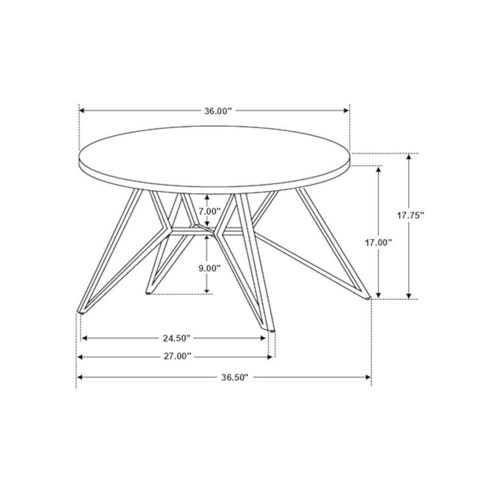 Hadi 3-piece Round SmartTop Coffee and End Table Set Cement. Picture 11