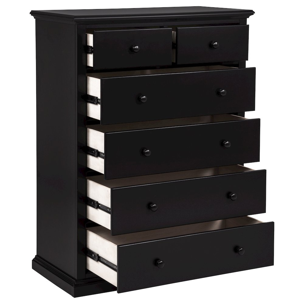 Sumerlin 6-drawer Bedroom Chest of Drawers Black. Picture 3