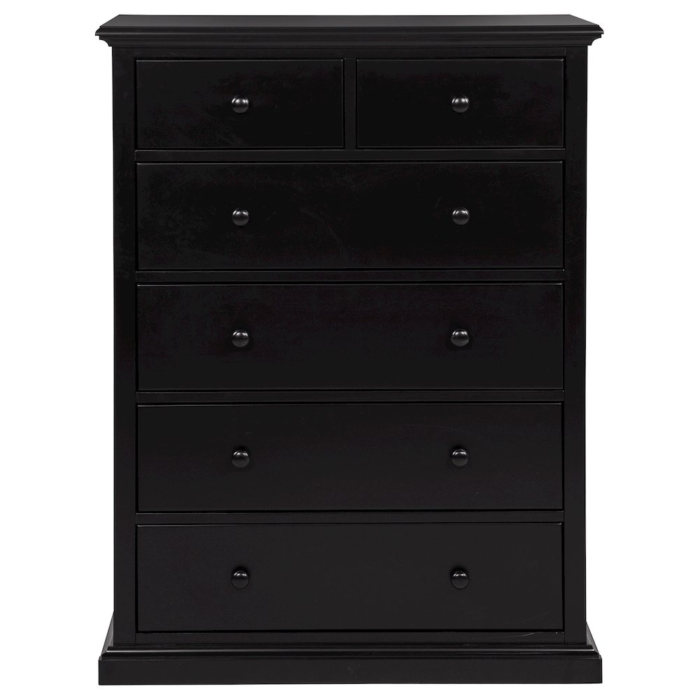 Sumerlin 6-drawer Bedroom Chest of Drawers Black. Picture 4