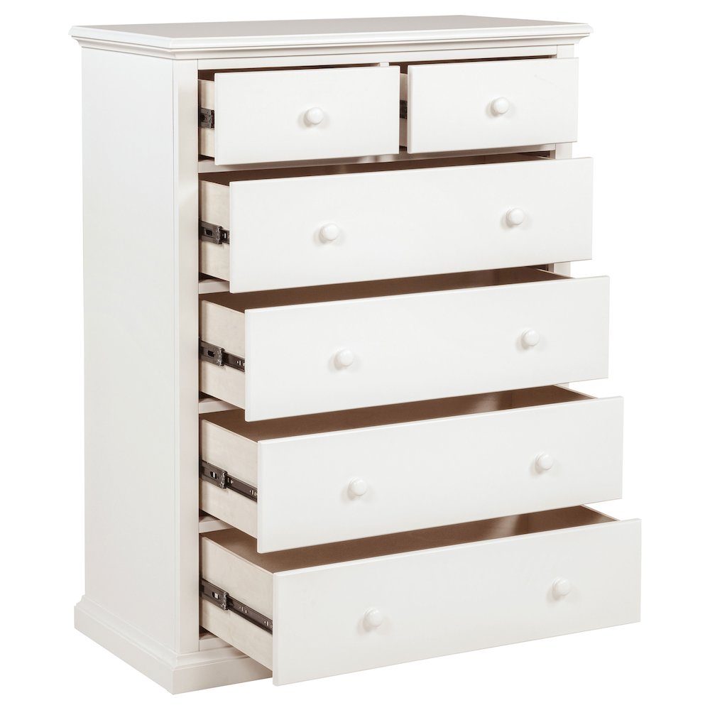 Sumerlin 6-drawer Bedroom Chest of Drawers White. Picture 3