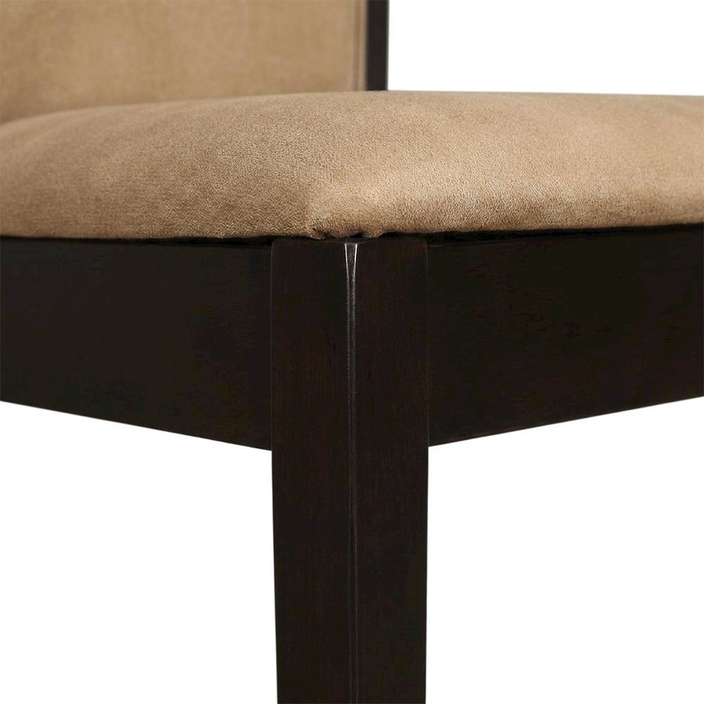 Polyester-Upholstered Wood Dining Side Chair with Closed Back, Set of 2. Picture 6