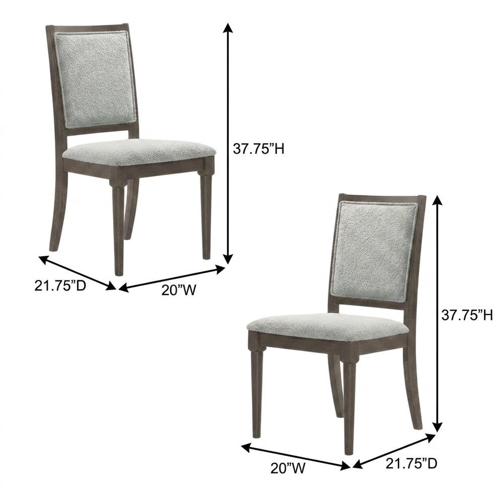 Polyester-Upholstered Mid-Century Modern Dining Side Chair, Dark Brown, Set of 2. Picture 5