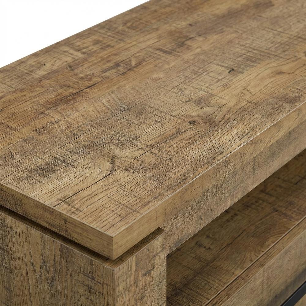 TV stand, 2 drawers, engineered wood, rubberwood solids & walnut veneers. Picture 5