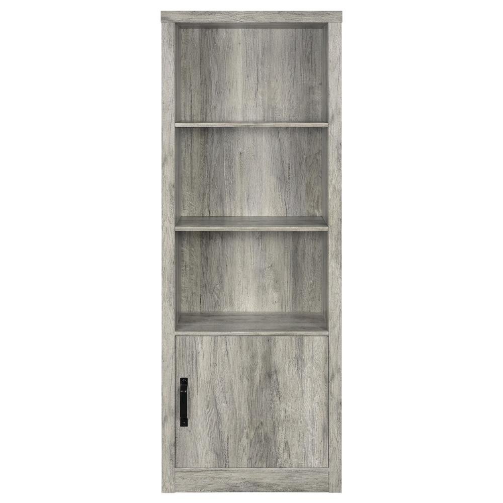 Grey Engineered Wood Media Tower With 3 Shelves, Transitional. Picture 4