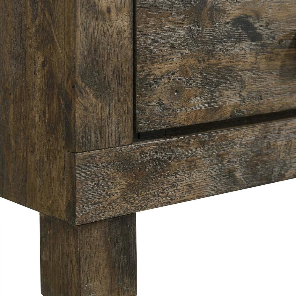 Rustic Golden Brown Bedroom Chest with 5 Drawers and Ample Storage. Picture 4