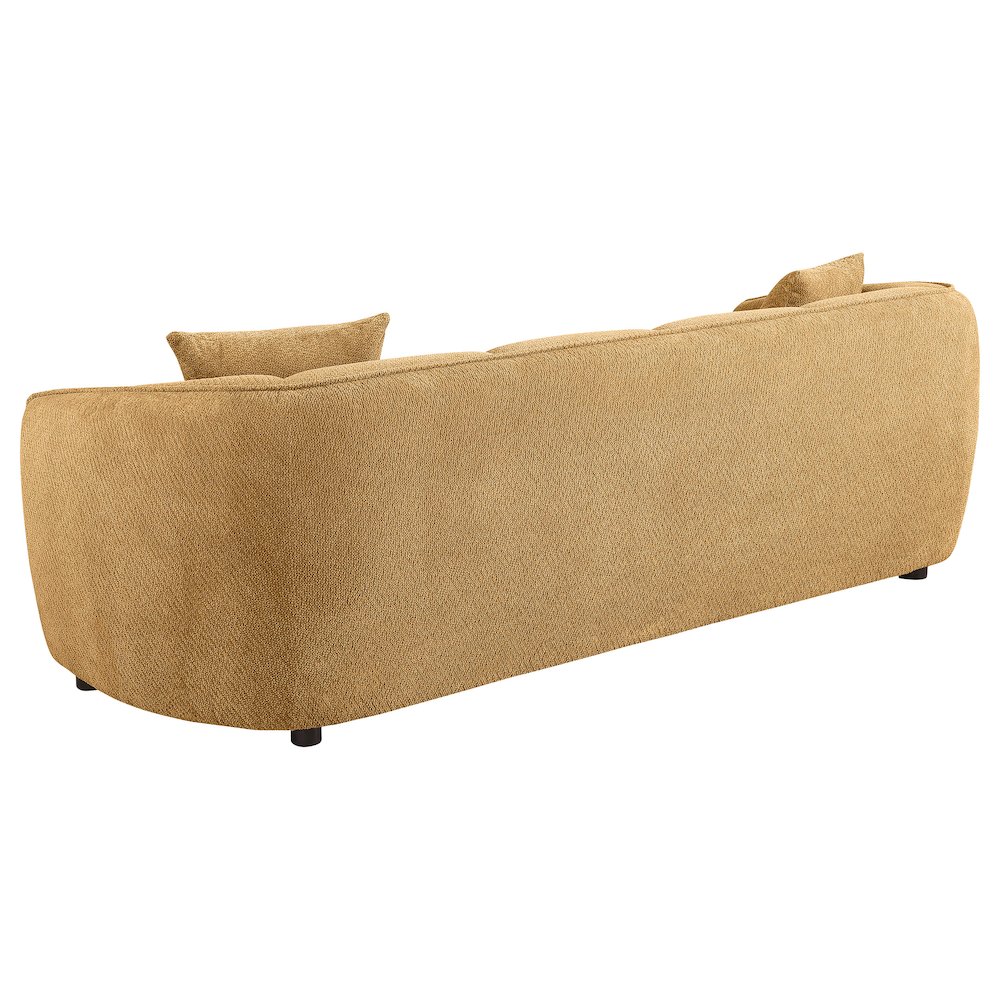 Aleisha Chenille Upholstered Sofa Mustard Yellow. Picture 5