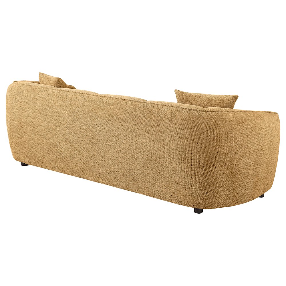 Aleisha Chenille Upholstered Sofa Mustard Yellow. Picture 6