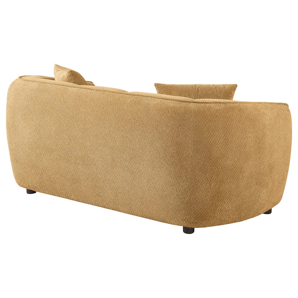 Aleisha Chenille Upholstered Loveseat Mustard Yellow. Picture 6