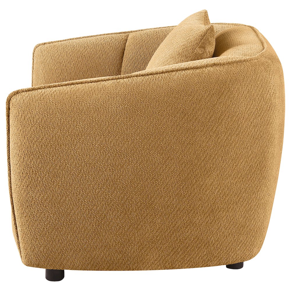 Aleisha Chenille Upholstered Accent Chair Mustard Yellow. Picture 4