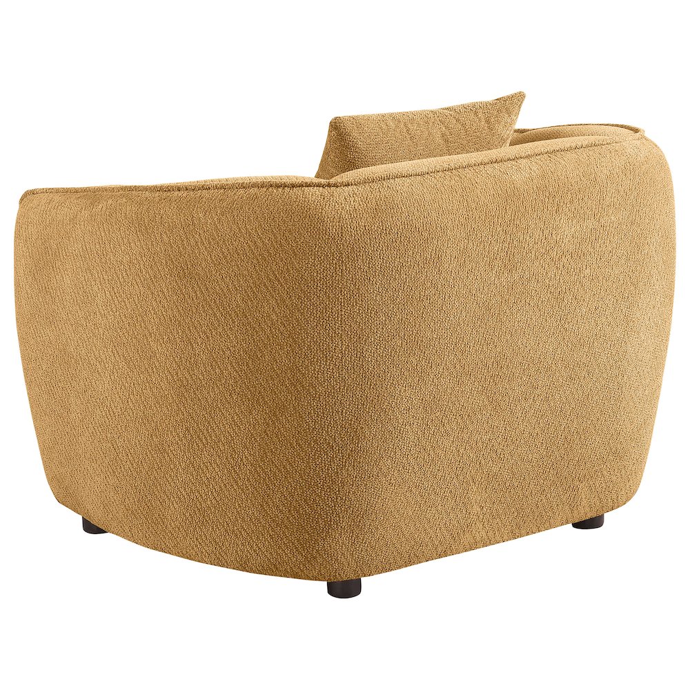Aleisha Chenille Upholstered Accent Chair Mustard Yellow. Picture 5