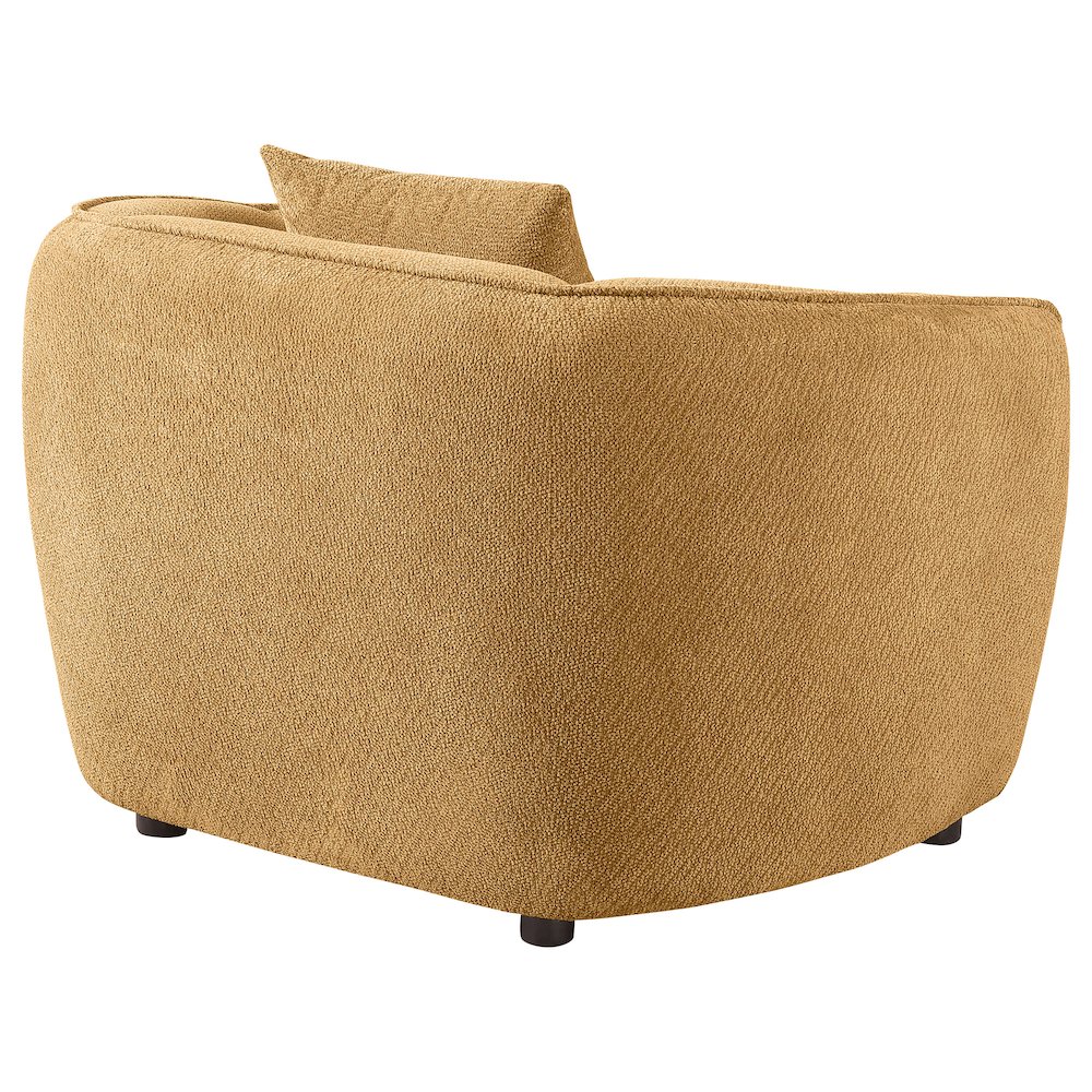 Aleisha Chenille Upholstered Accent Chair Mustard Yellow. Picture 6