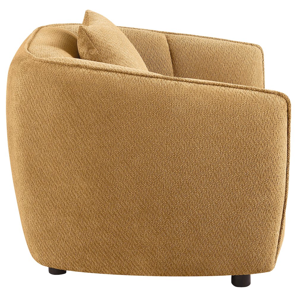 Aleisha Chenille Upholstered Accent Chair Mustard Yellow. Picture 7