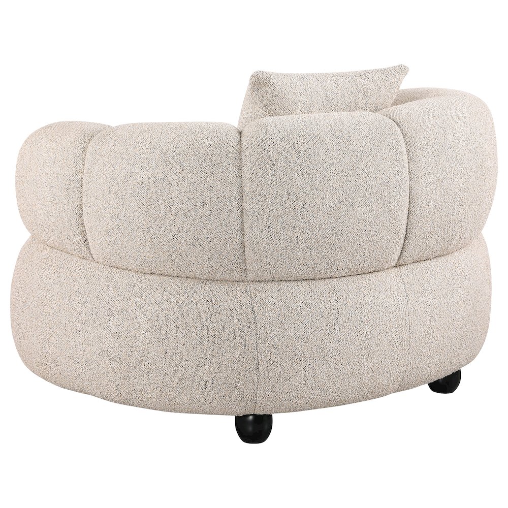 Whitney Contemporary Channel Tufted Boucle Upholstered Accent Chair. Picture 5