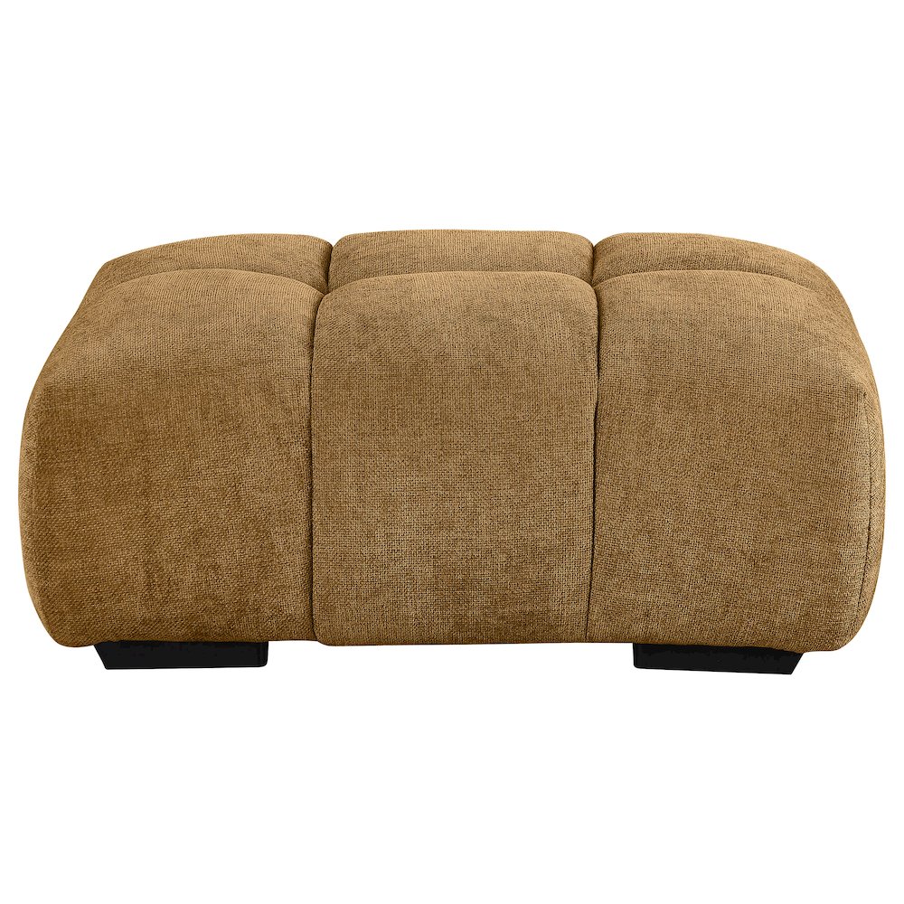 Camacho Rectangular Upholstered Tufted Ottoman Amber. Picture 3