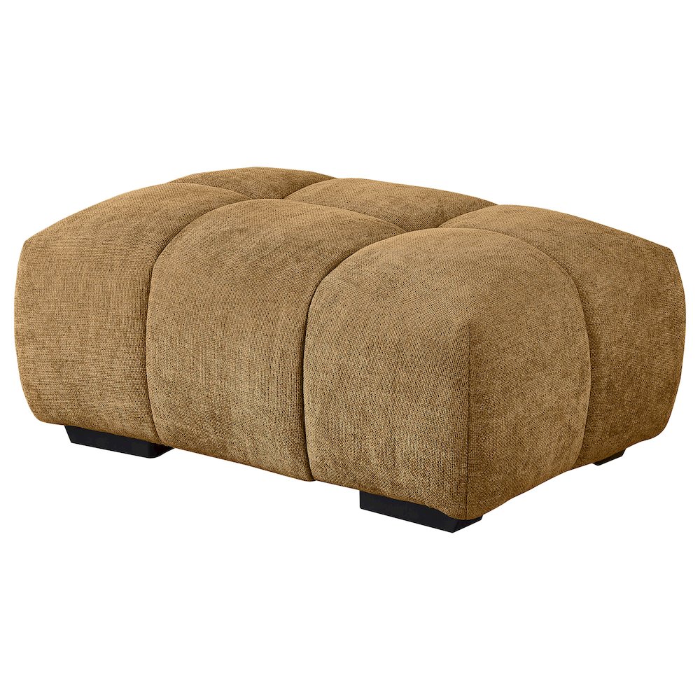 Camacho Rectangular Upholstered Tufted Ottoman Amber. Picture 4