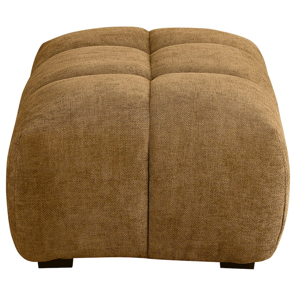 Camacho Rectangular Upholstered Tufted Ottoman Amber. Picture 5