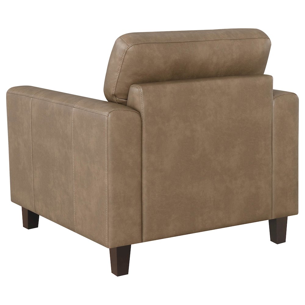 Scotland 2-piece Faux Leather Upholstered Sofa Set Brown. Picture 5