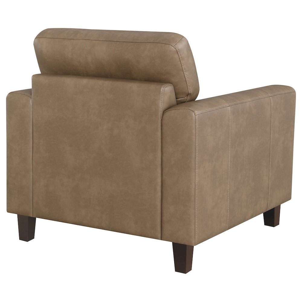 Scotland 2-piece Faux Leather Upholstered Sofa Set Brown. Picture 6