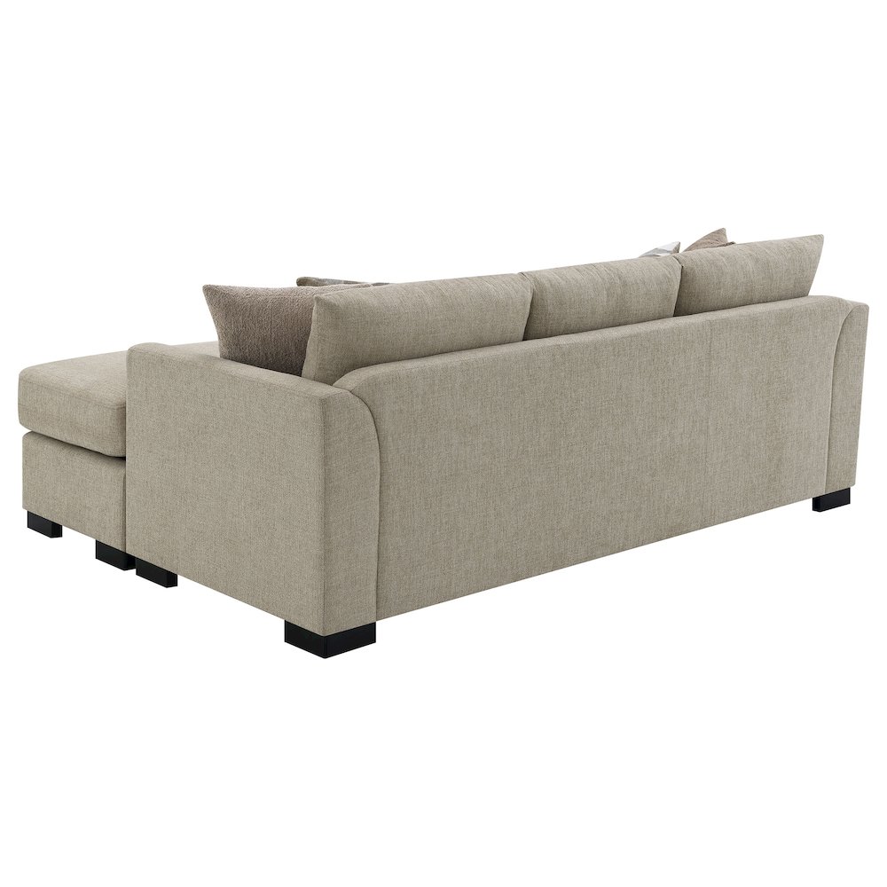 Storey Upholstered Sleeper Sectional Chaise Sofa Camel. Picture 11
