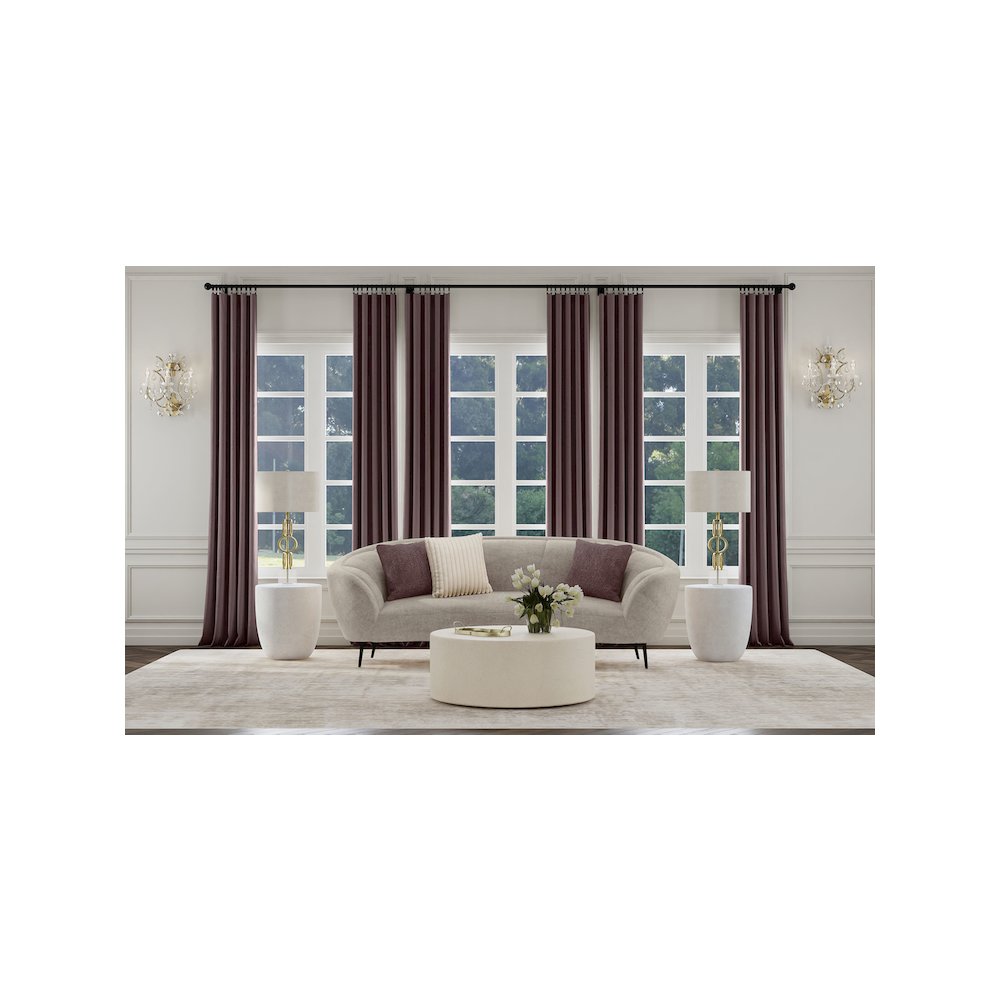 Ellorie Upholstered Channel Back Curved Sofa Beige. Picture 9